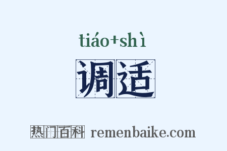 调适是什么意思的图片